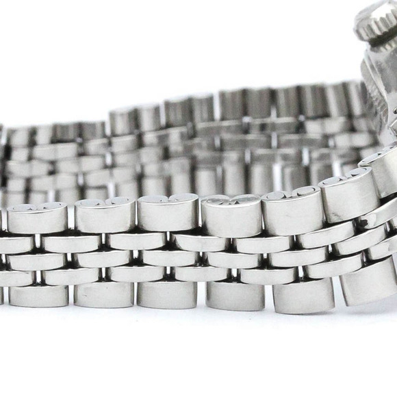 Vintage ROLEX Oyster Perpetual Date 6917 White Gold Steel Ladies Watch BF561695 - Picture 8 of 10